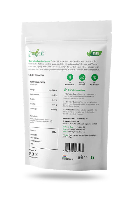 Vitality Red Byadgi Chilli Powder with Beetroot & Amla