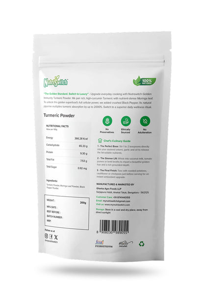 Golden Immunity Turmeric Powder with Moringa & Pepper